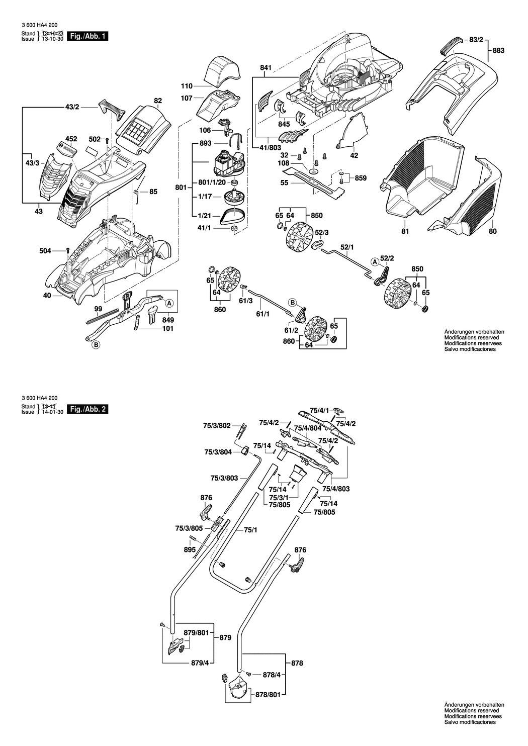 Bosch 3600HA4209 / 3600HA4209 / EU 230 Volt Spare Parts