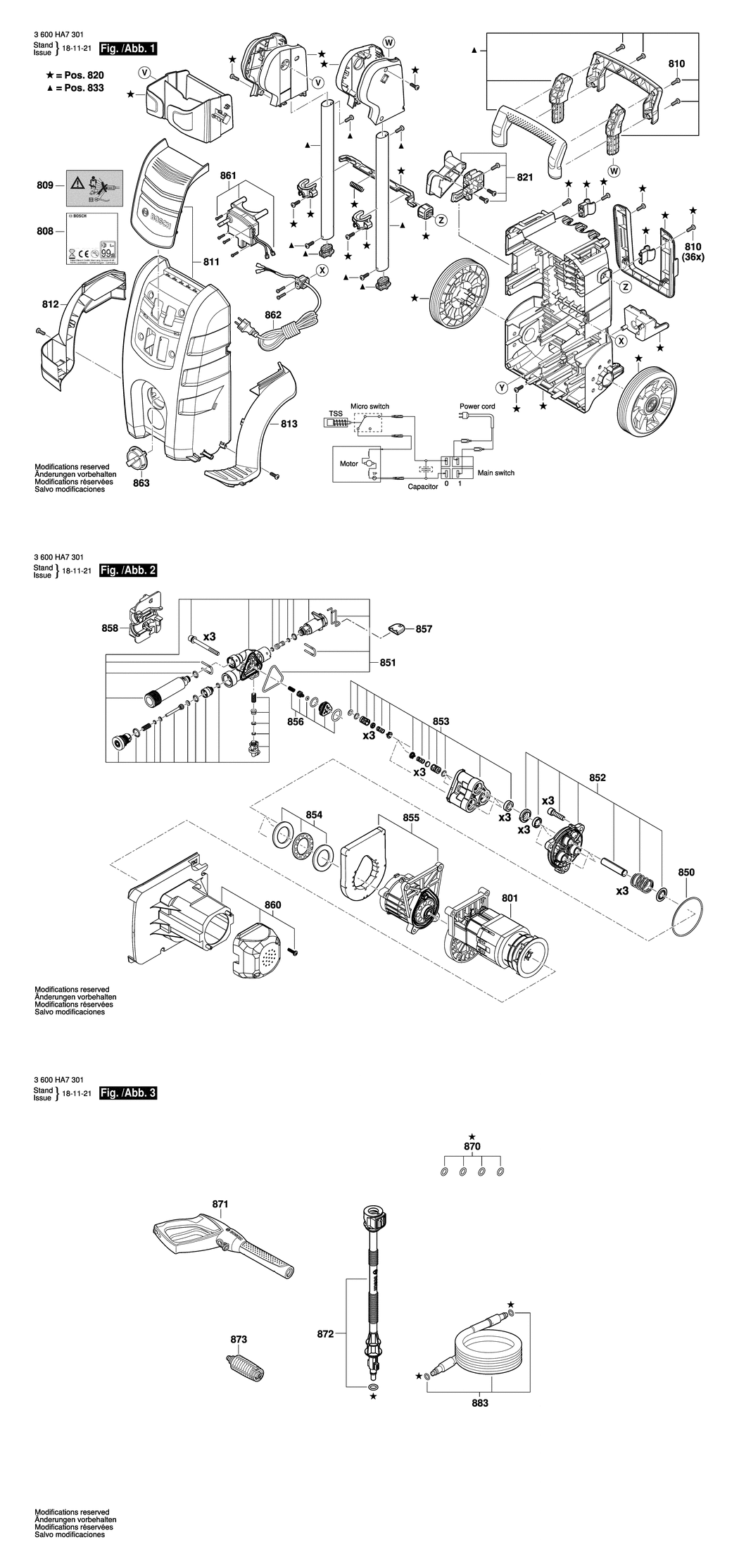 Bosch AQT 42-13 / 3600HA7301 / EU 230 Volt Spare Parts