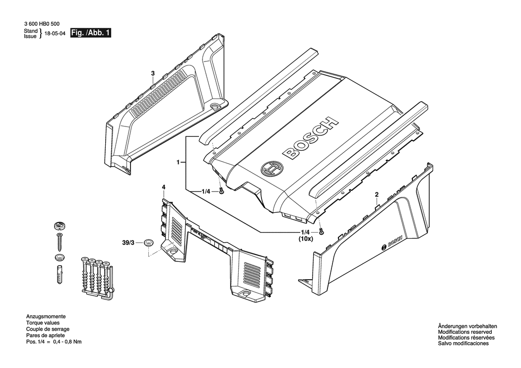 Bosch Indego S Garage / 3600HB0500 / EU Spare Parts