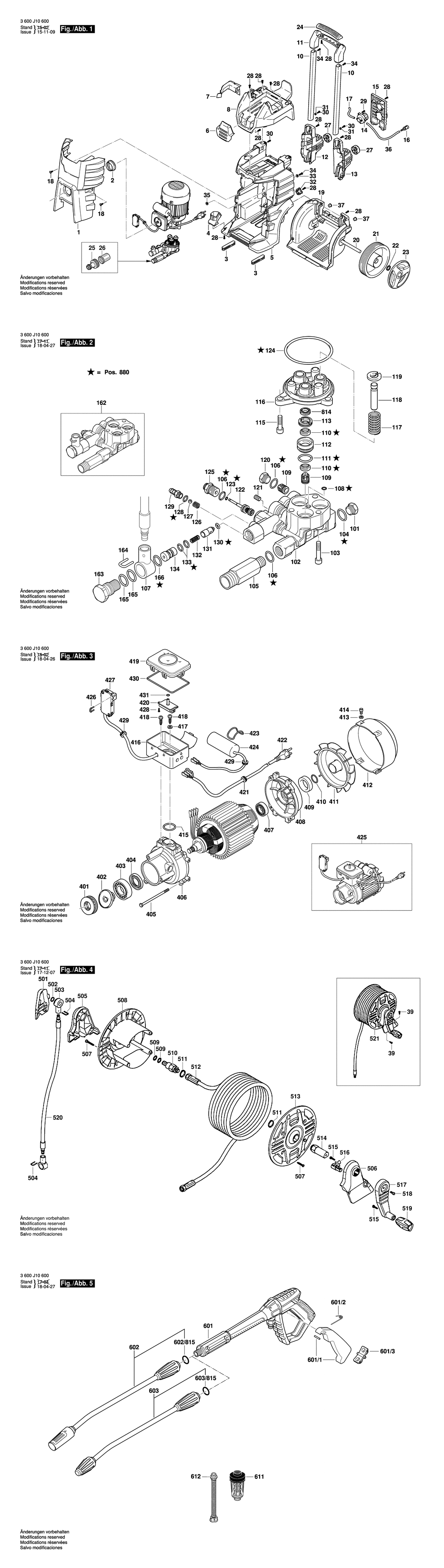 Bosch GHP 5-65 X / 3600J10600 / EU 230 Volt Spare Parts