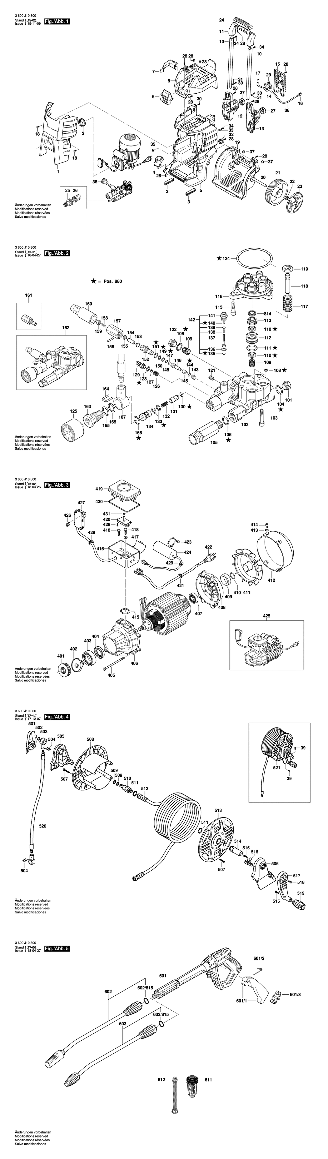 Bosch GHP 5-75 X / 3600J10800 / EU 230 Volt Spare Parts