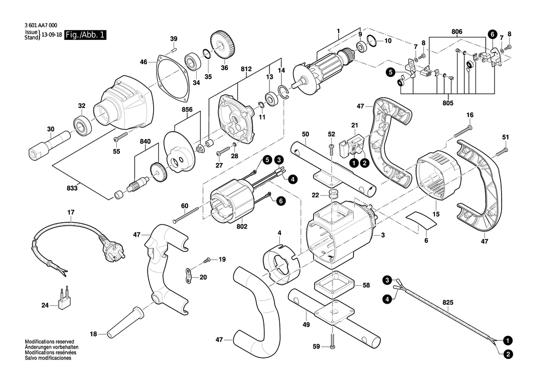 Bosch GRW 12 E / 3601AA7060 / GB 110 Volt Spare Parts