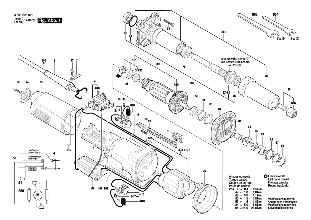 Bosch GGS 28 LC / 3601B21070 / GB 230 Volt Spare Parts