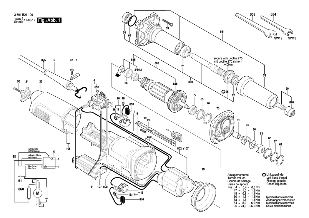 Bosch GGS 28 LCE / 3601B21130 / CH 230 Volt Spare Parts