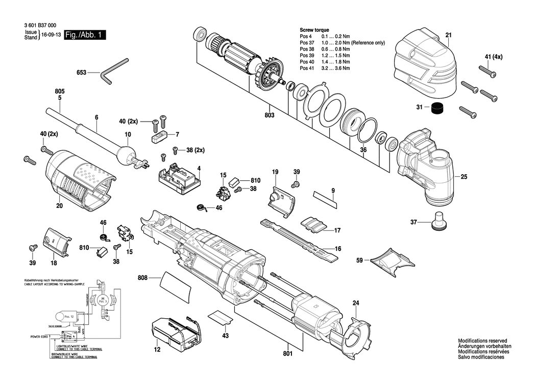 Bosch GOP 30-28 / 3601B37030 / CH 230 Volt Spare Parts