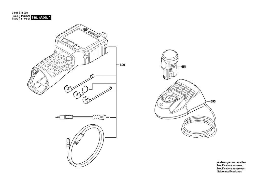 Bosch GOS 10.8 V-LI / 3601B41000 / EU 10.8 Volt Spare Parts