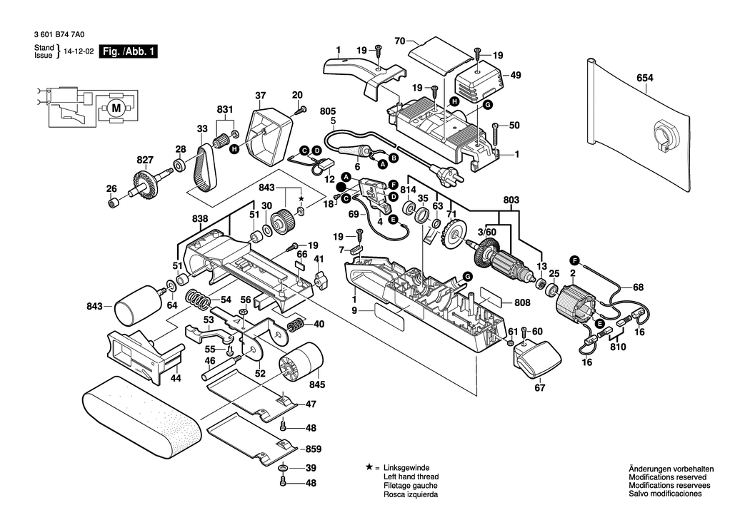 Bosch BTI-BS 75 AE BA / 3601B74762 / --- 230 Volt Spare Parts