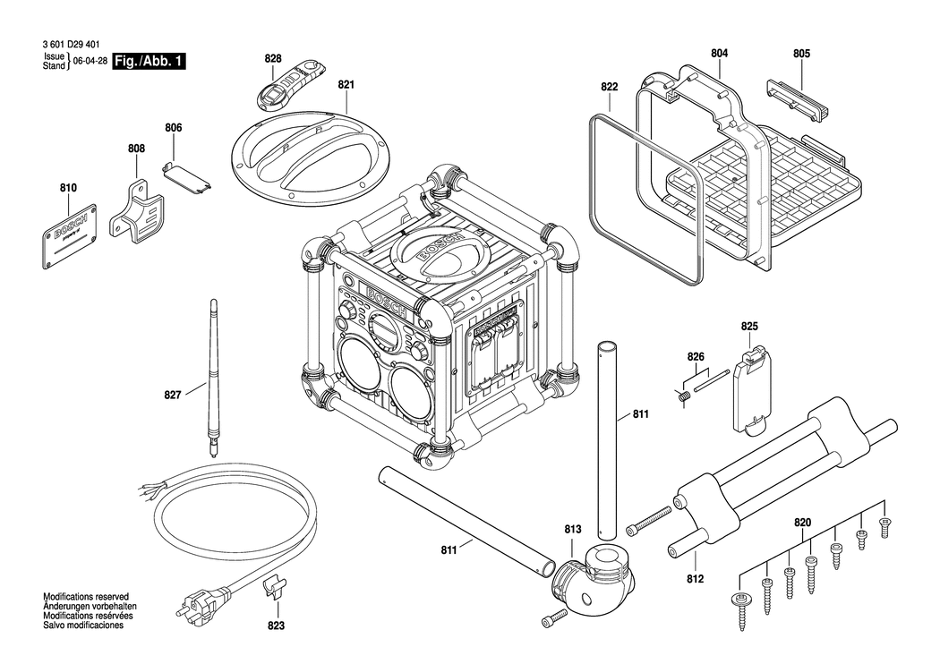 Bosch GML 24V-CD / 3601D29522 / PL 24 Volt Spare Parts