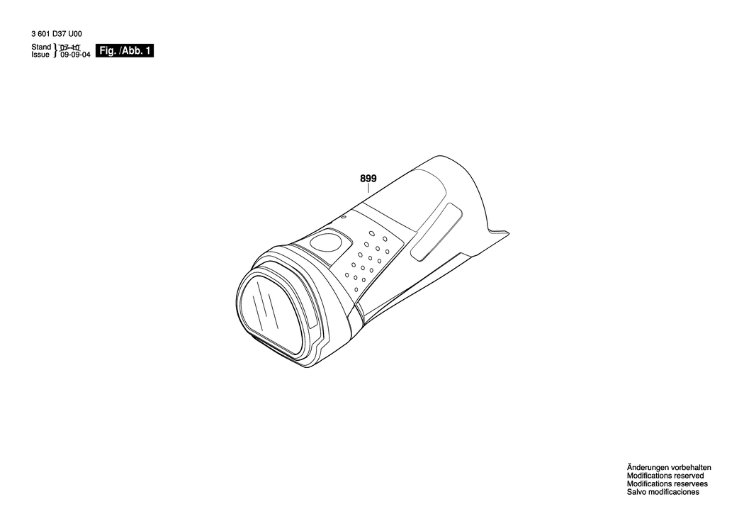 Bosch BACFL 10.8V LI / 3601D37U03 / EU 10.8 Volt Spare Parts