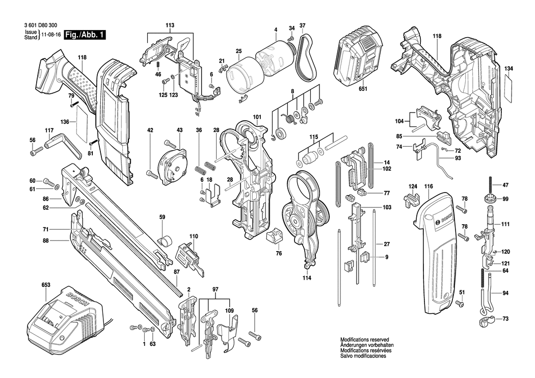 Bosch GSK 18 V-LI / 3601D80300 / EU Spare Parts