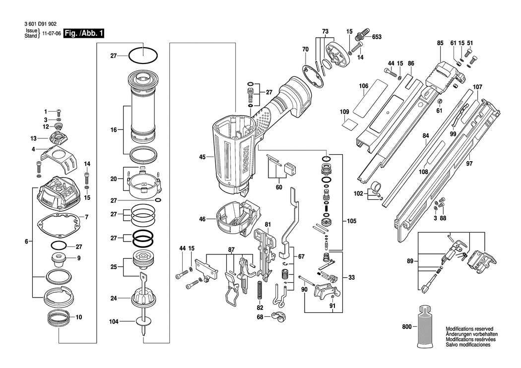 Bosch GSK 64-34 / 3601D91902 / EU Spare Parts