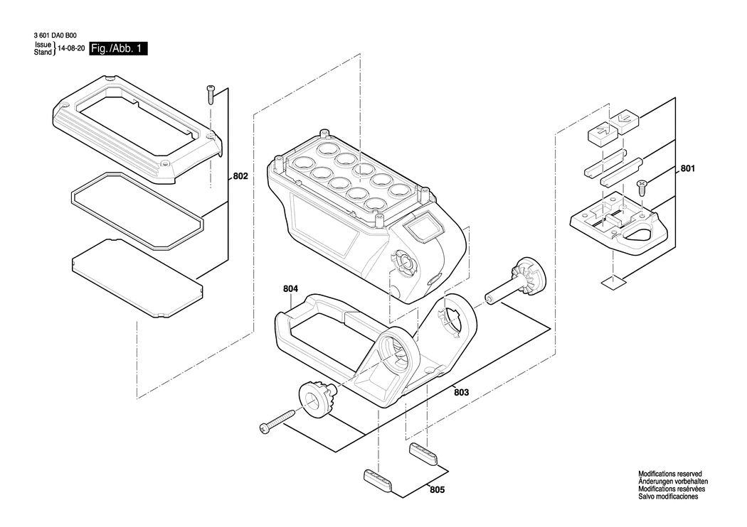 Bosch A-AL 10.8 V / 3601DA0E00 / EU 10.8 Volt Spare Parts