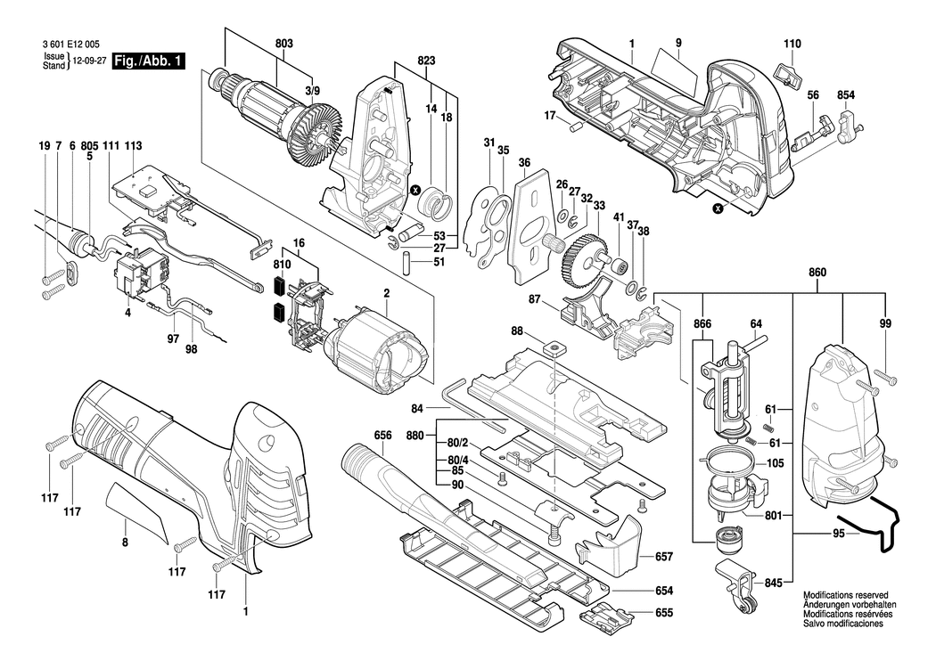 Bosch STP 150 POWER-S / 3601E12005 / EU 230 Volt Spare Parts