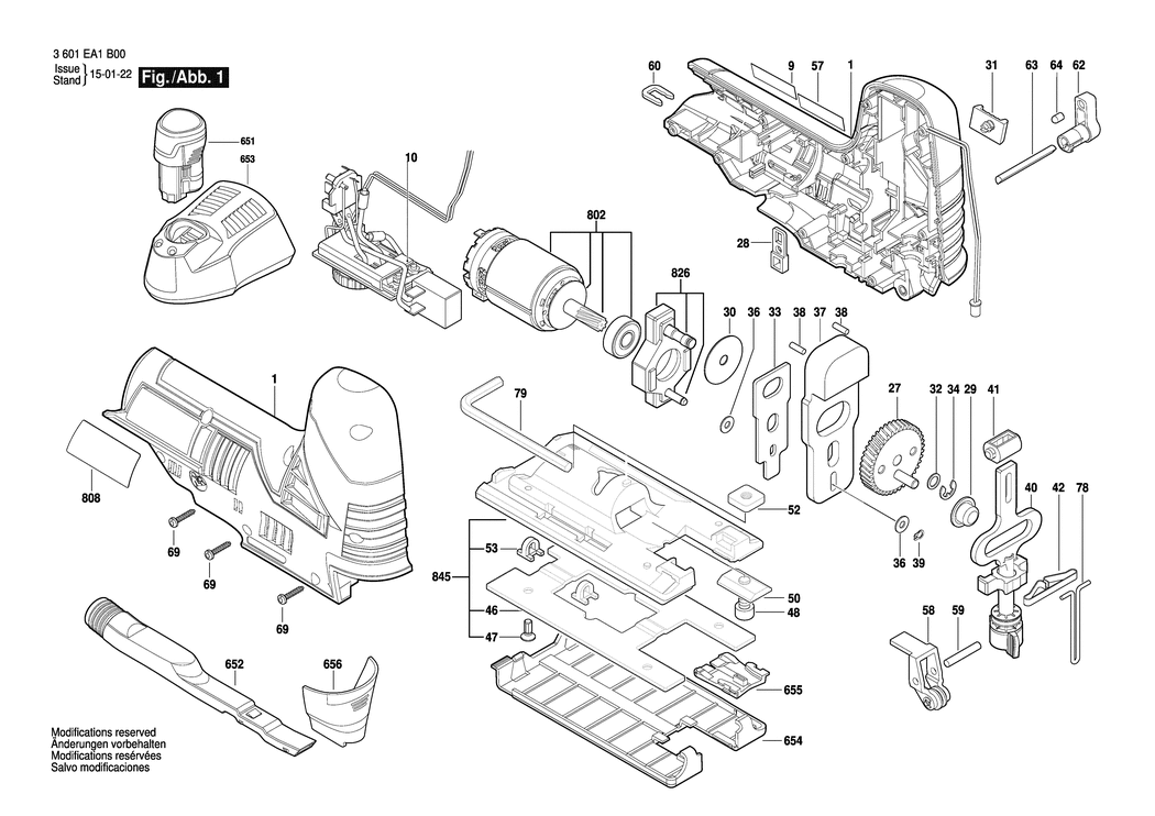 Bosch A-ST 12 V / 3601EA1E01 / EU 12 Volt Spare Parts