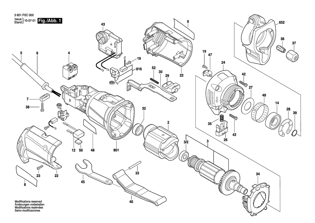 Bosch GTR 30 / 3601F0C000 / EU 230 Volt Spare Parts