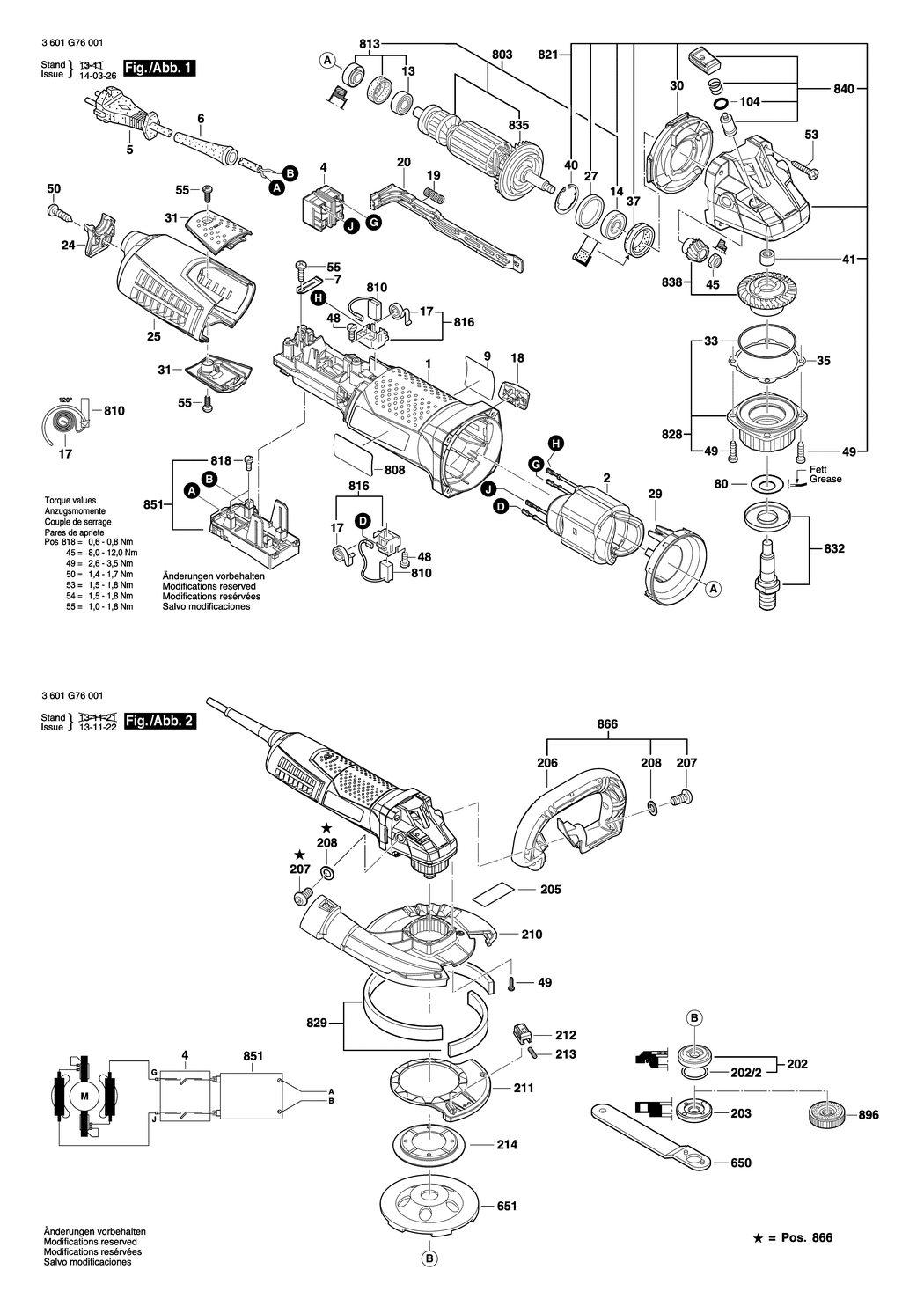 Bosch GBR 15 CAG / 3601G76001 / --- 230 Volt Spare Parts