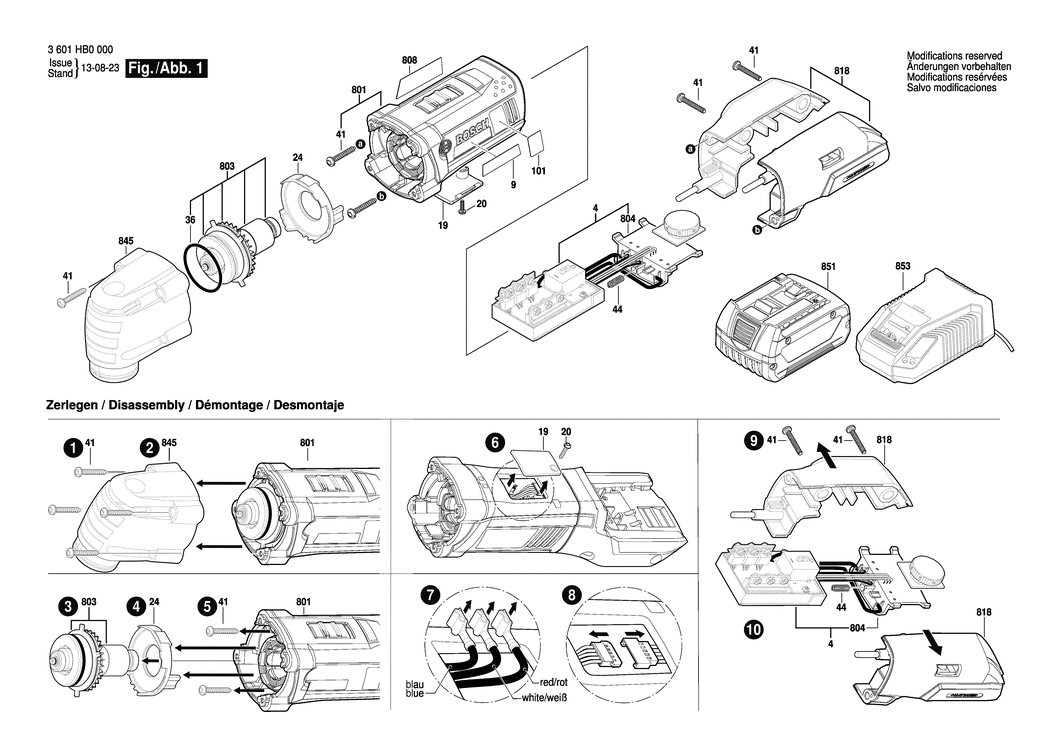 Bosch GOP 18 VEC / 3601HB0000 / EU 18 Volt Spare Parts
