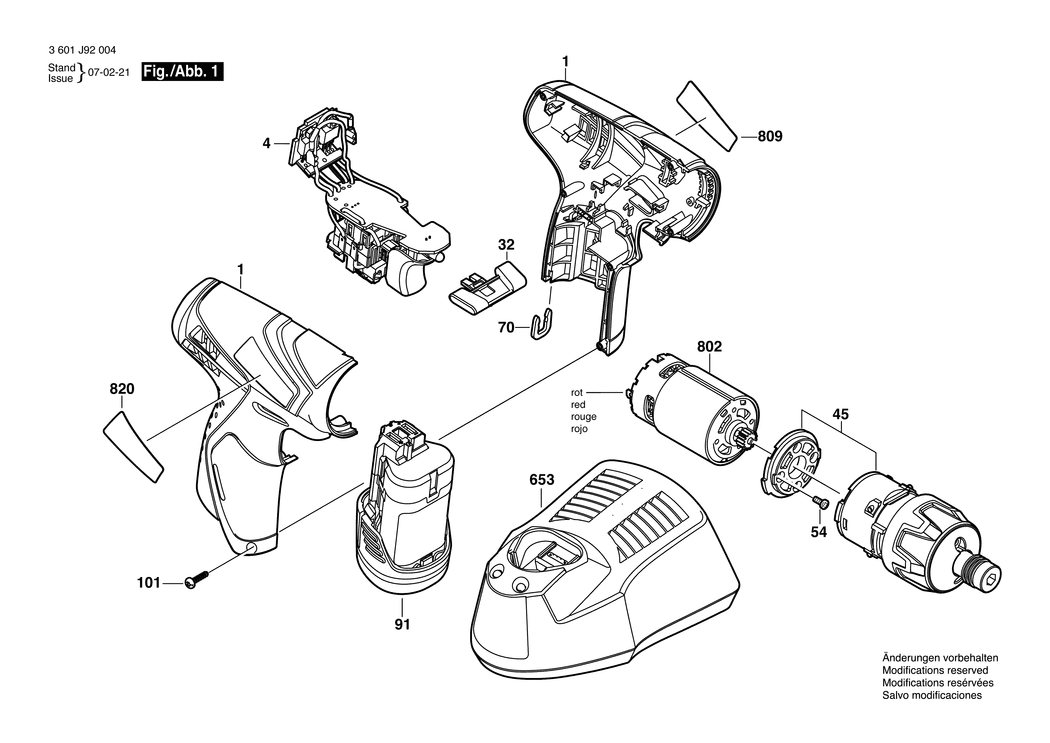 Bosch S10-A Power / 3601J92004 / EU 10.8 Volt Spare Parts