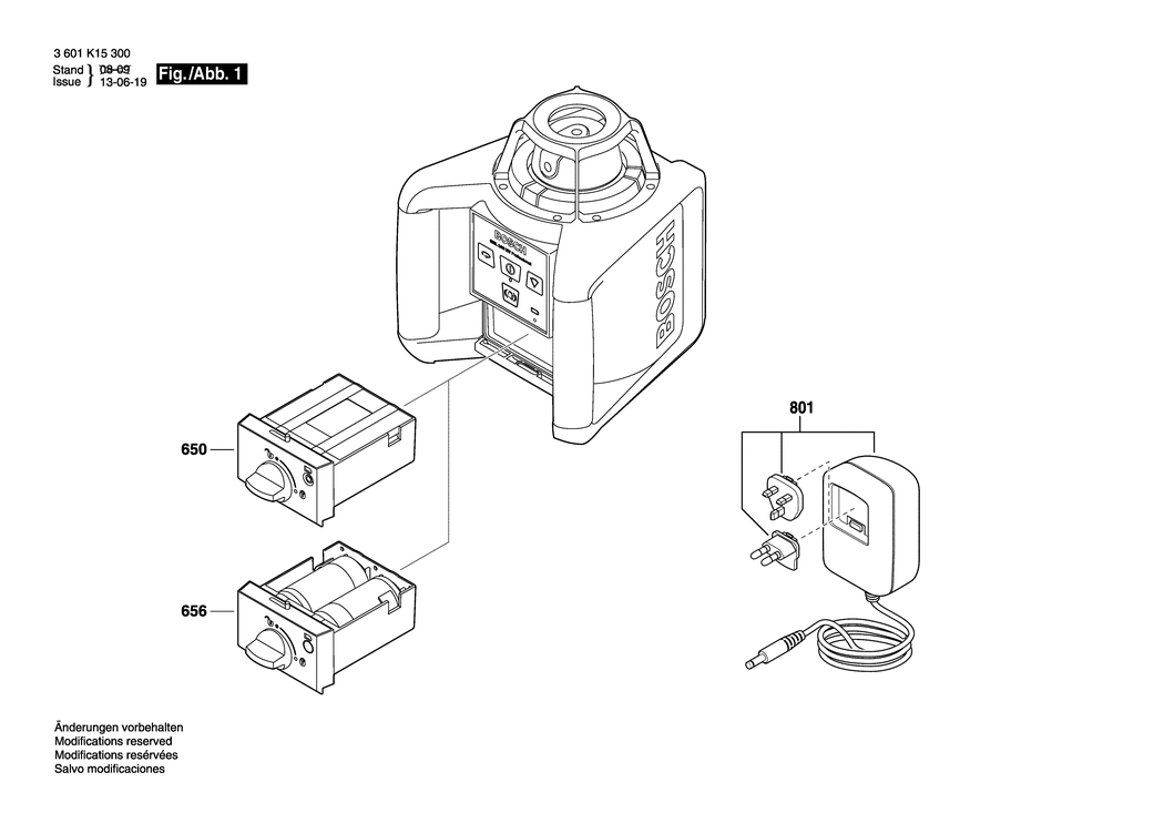 Bosch GRL 150 HV / 3601K15300 / EU Spare Parts