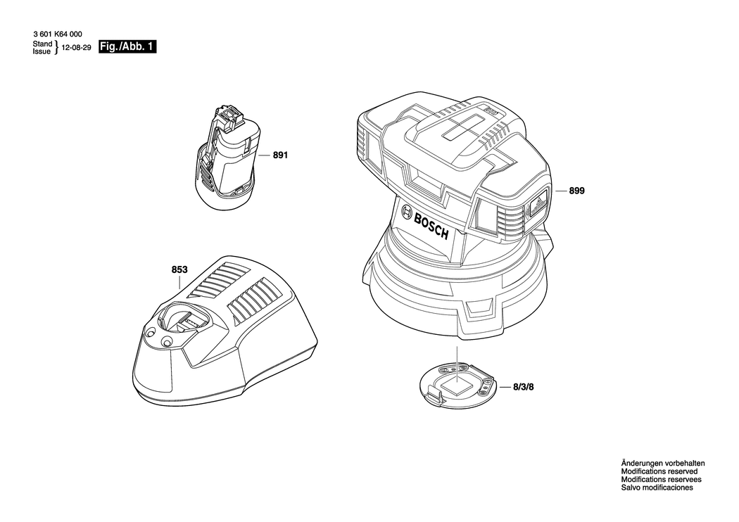 Bosch GSL 2 / 3601K64001 / EU Spare Parts
