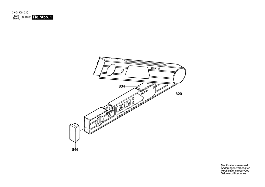 Bosch GAM 22 MF / 3601K76200 / EU 230 Volt Spare Parts