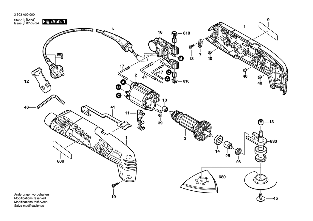 Bosch PMF 180 E / 3603A00000 / --- 230 Volt Spare Parts