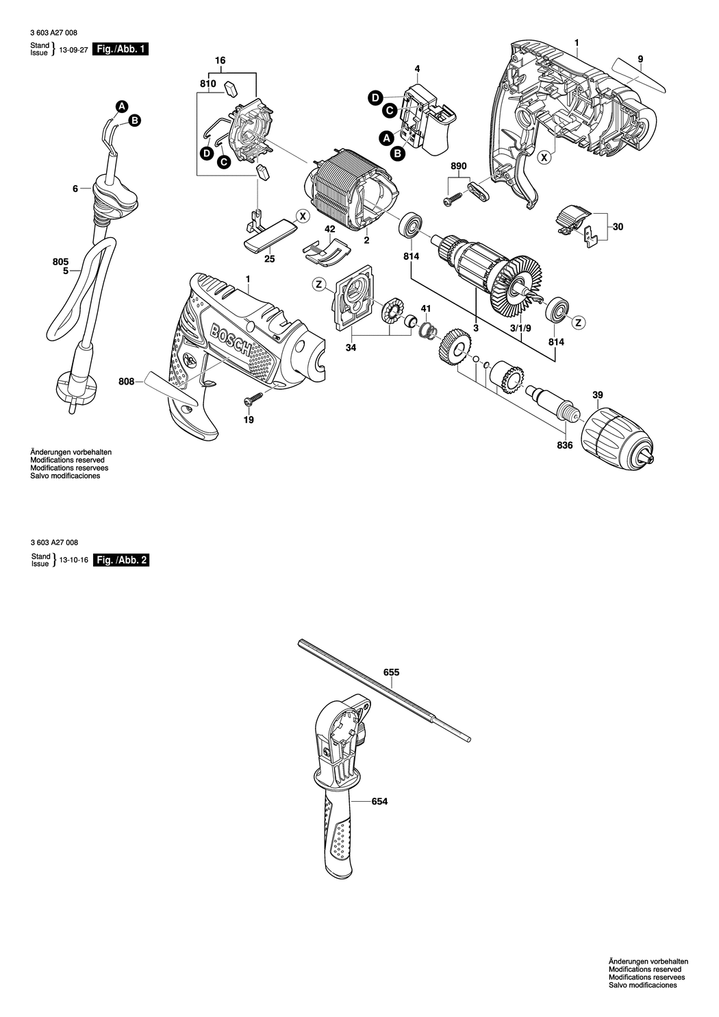 Bosch PSB 570 RE / 3603A27008 / --- Spare Parts