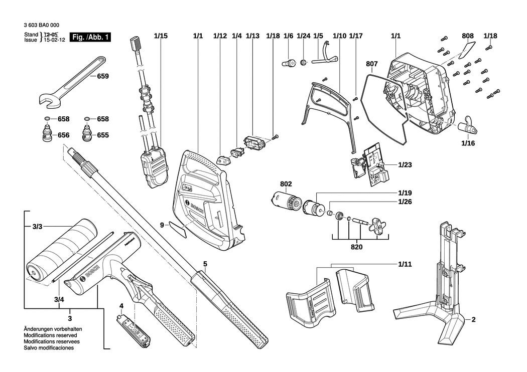 Bosch PPR 250 / 3603BA0000 / EU 230 Volt Spare Parts