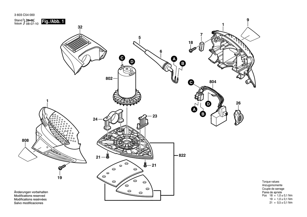 Bosch PSM 80 A / 3603C54000 / EU 230 Volt Spare Parts
