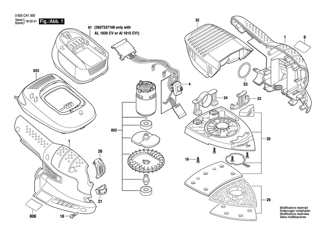 Bosch PSM 18 LI 3603CA1300 / EU 18 Volt Spare Parts | Tool & Machinery Centre