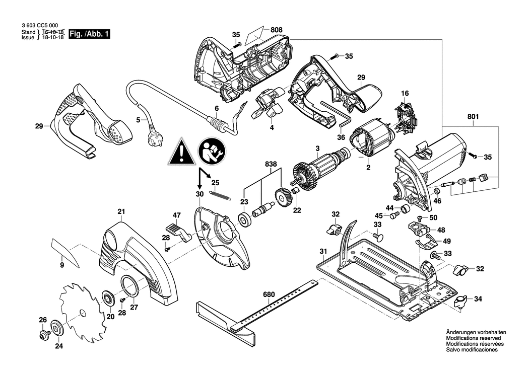 Bosch PKS 40 / 3603CC5000 / EU 230 Volt Spare Parts