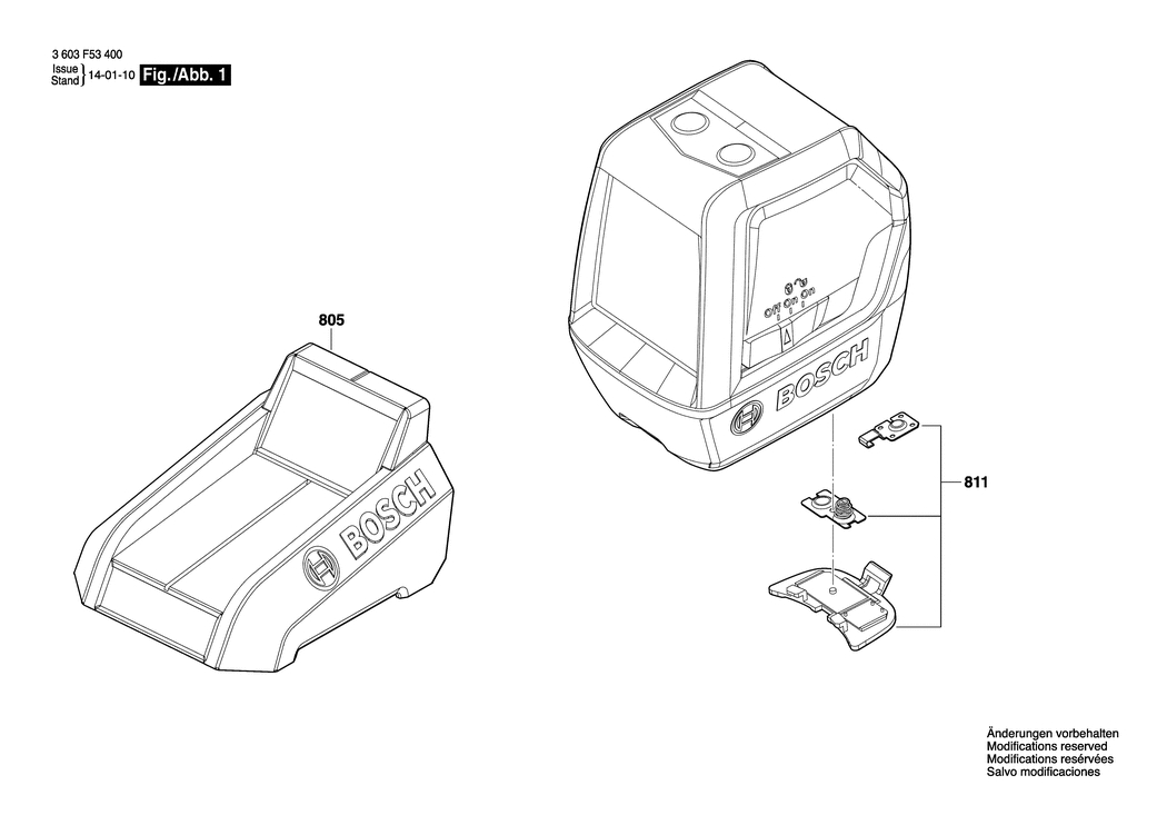 Bosch PLL 2 / 3603F53400 / EU Spare Parts