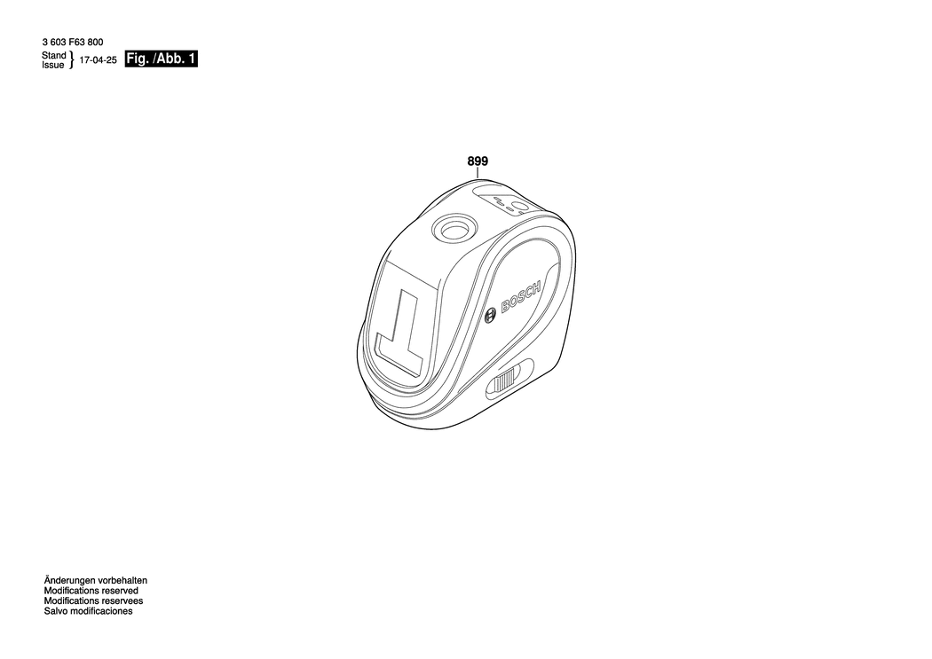 Bosch UniversalLevel 2 / 3603F63800 / EU Spare Parts