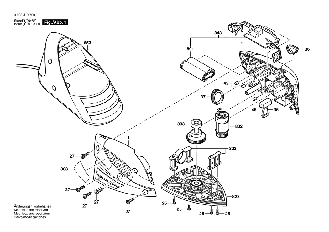 Bosch PRIO / 3603J19700 / EU 7.2 Volt Spare Parts