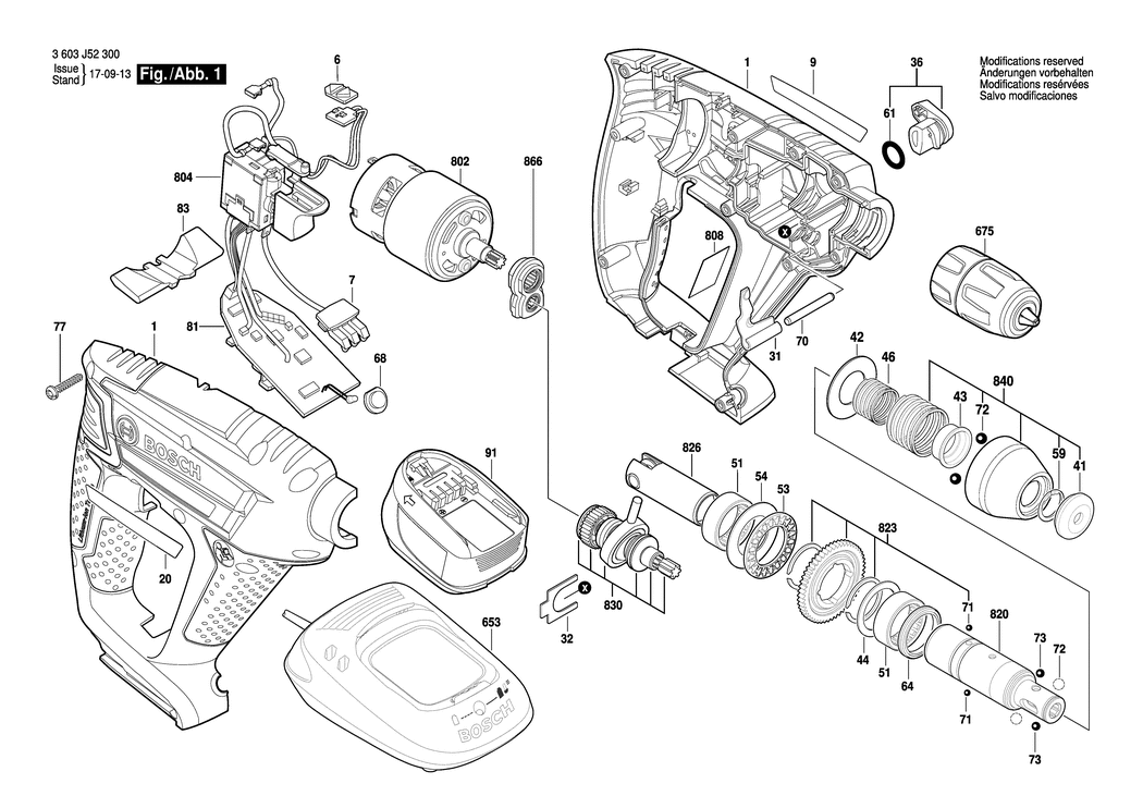 Bosch UNEO Maxx / 3603J52301 / EU 18 Volt Spare Parts