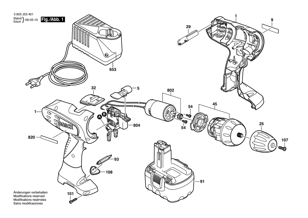 Bosch PSR 14.4 V / 3603J53401 / EU 14.4 Volt Spare Parts
