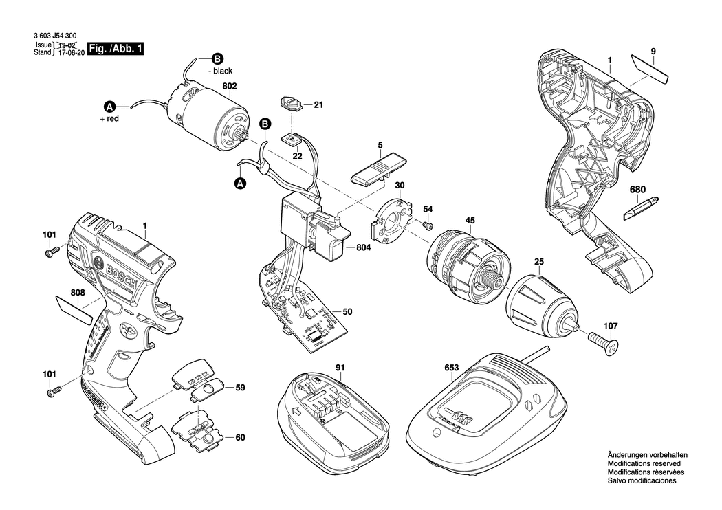 Bosch PSR 14.4 LI / 3603J54300 / EU 14.4 Volt Spare Parts
