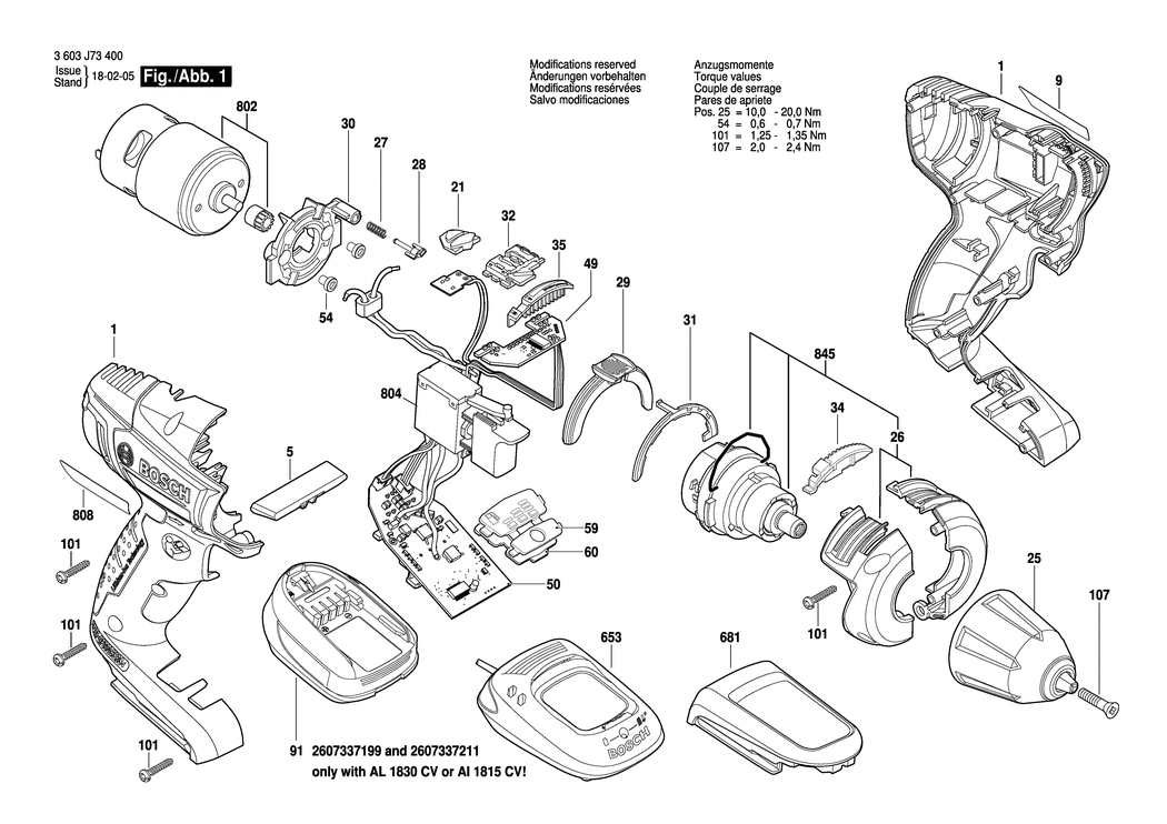 Bosch PSR 14.4 LI-2 / 3603J73401 / --- 14.4 Volt Spare Parts