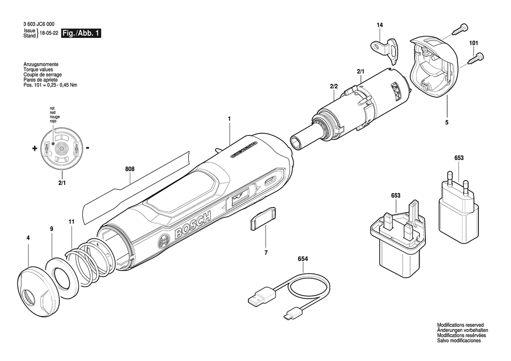 Bosch PushDrive / 3603JC6000 / EU 3.6 Volt Spare Parts