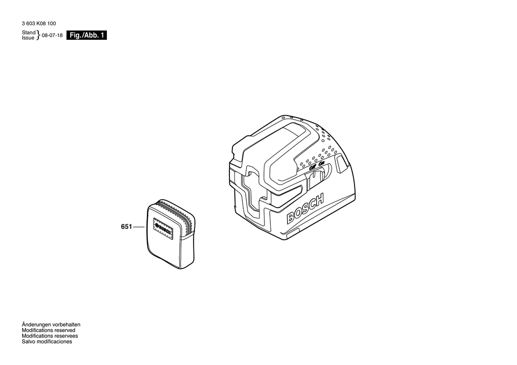 Bosch PCL 10 / 3603K08100 / EU Spare Parts