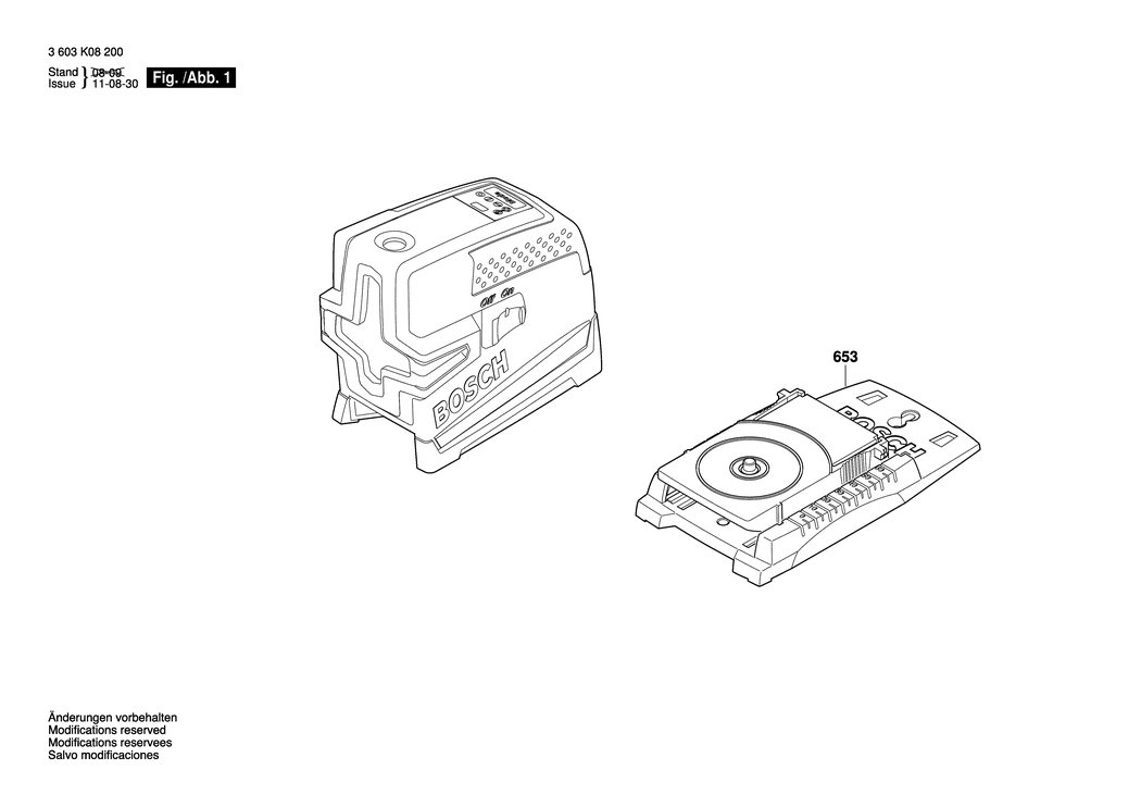 Bosch PCL 20 / 3603K08200 / EU Spare Parts