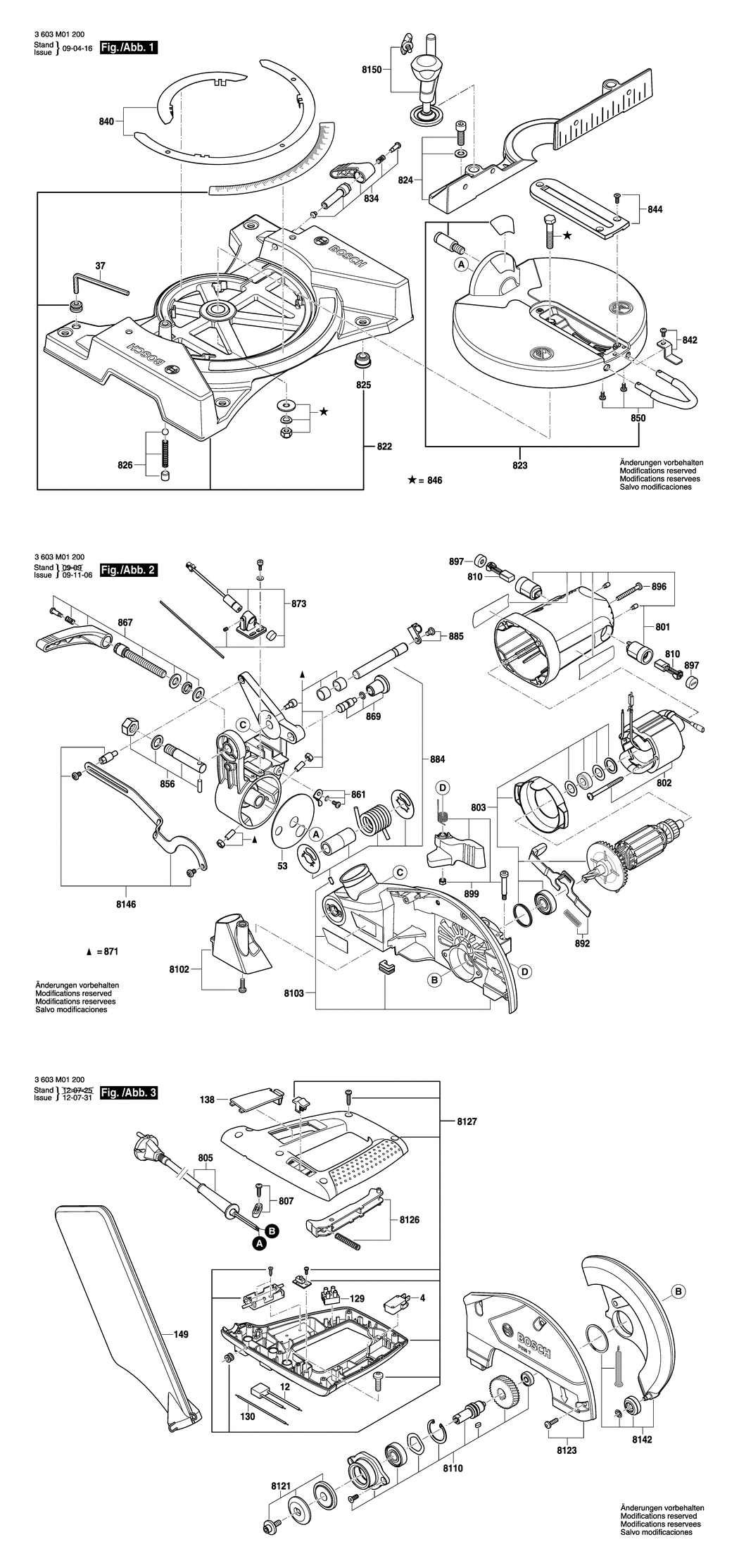 Bosch PCM 7 / 3603M01200 / EU 230 Volt Spare Parts