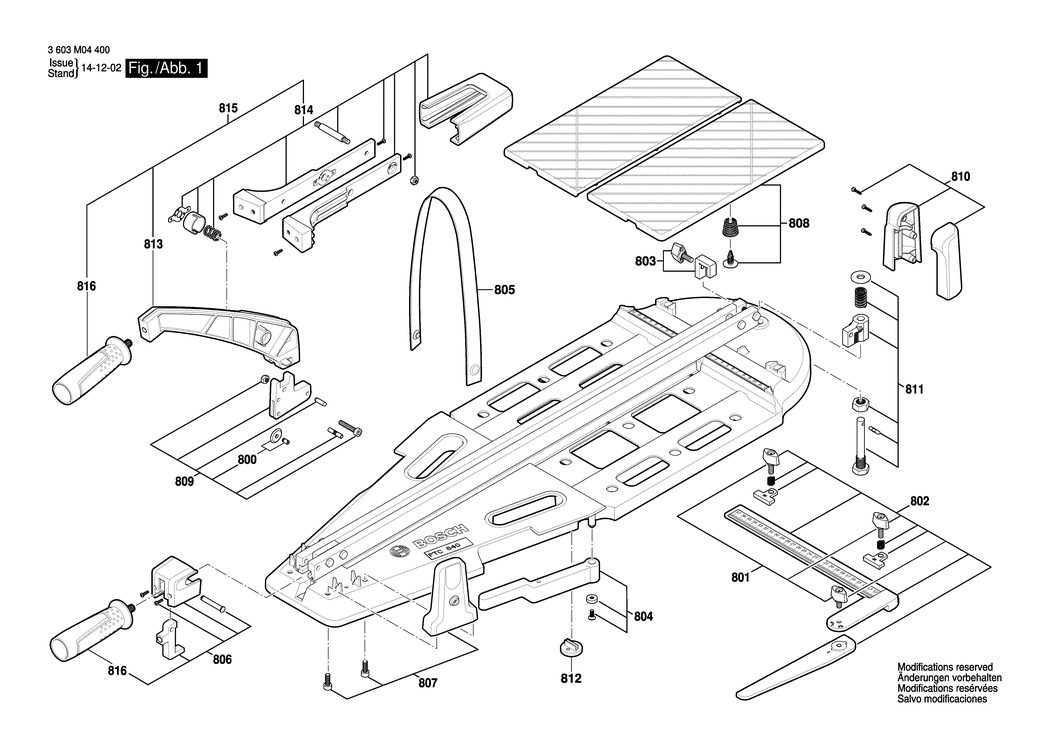 Bosch PTC 640 / 3603M04400 / --- Spare Parts