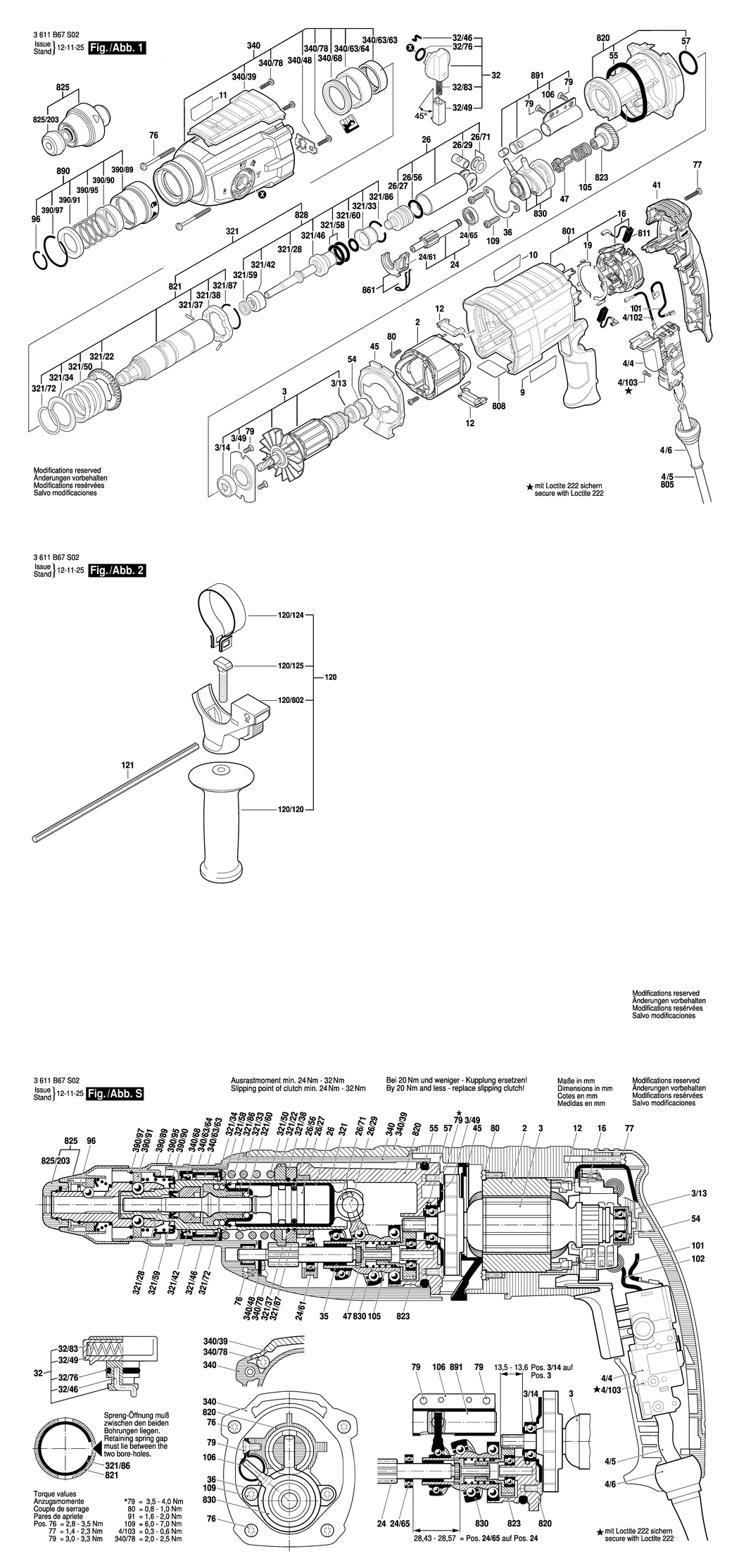 Bosch D D529 / 3611B67R42 / EU 230 Volt Spare Parts