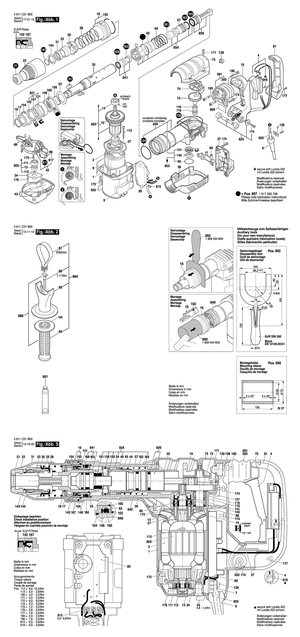 Bosch BCDH-5-1 / 3611C21B00 / EU 230 Volt Spare Parts