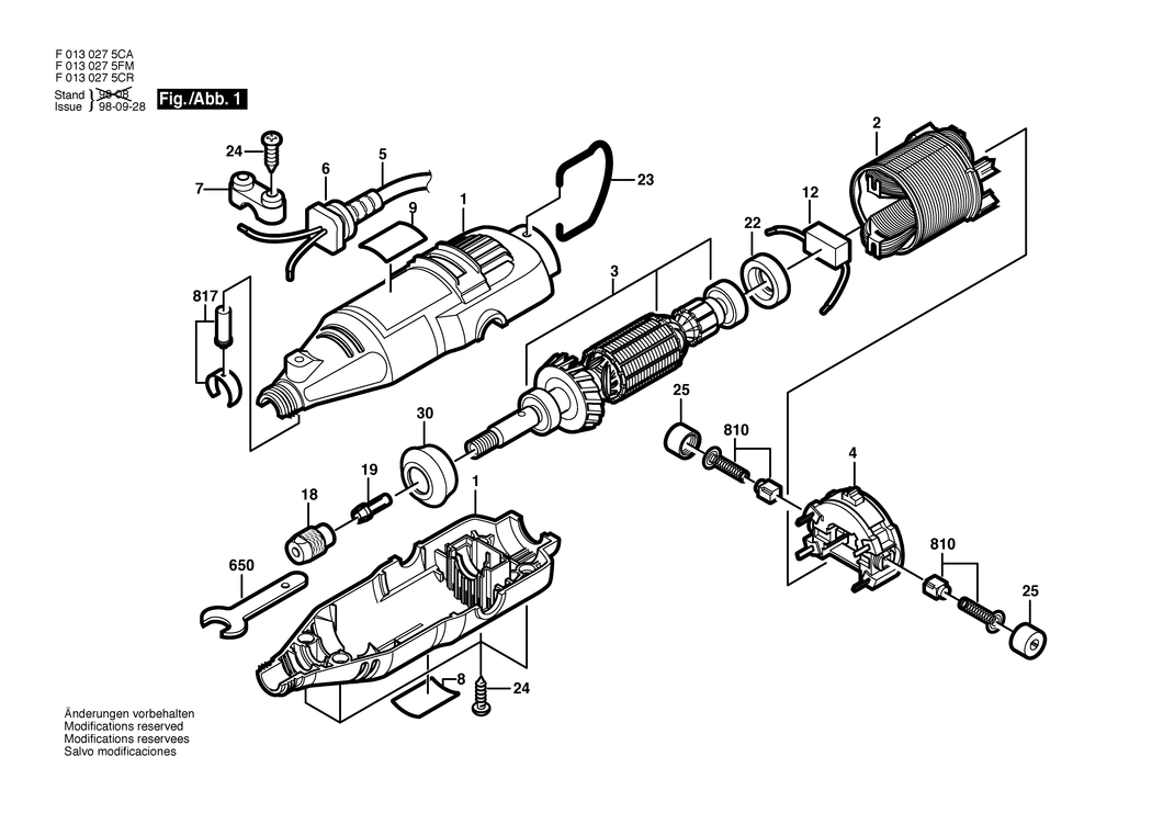 Dremel 275 / F0130275FM / --- 230 Volt Spare Parts