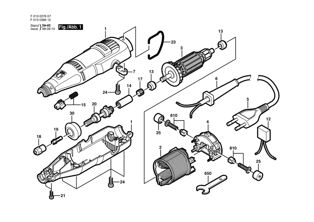 Dremel 276 / F013027607 / --- 220 Volt Spare Parts