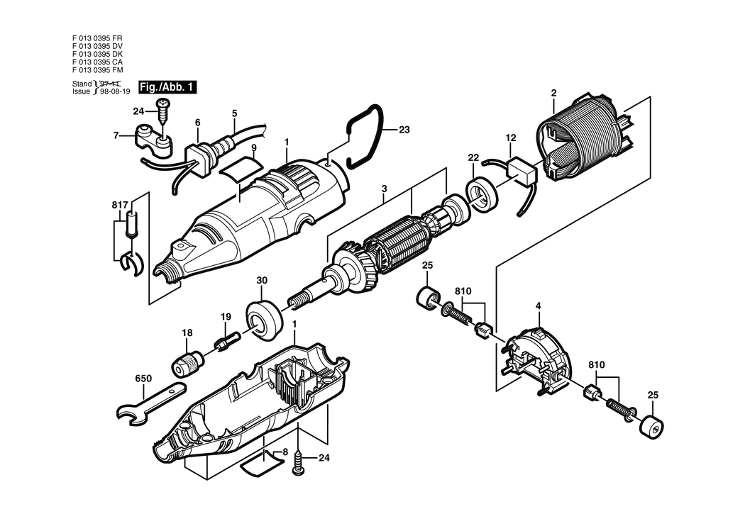 Dremel 395 / F0130395FR / GB 230 Volt Spare Parts