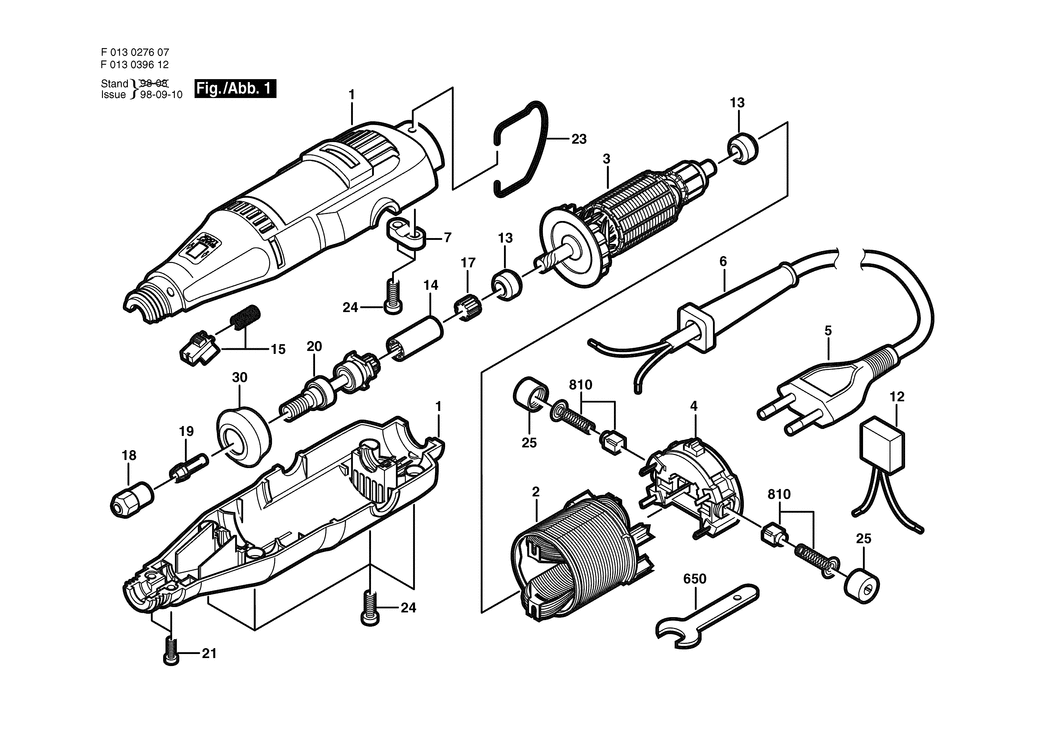 Dremel 396 / F013039612 / --- 240 Volt Spare Parts