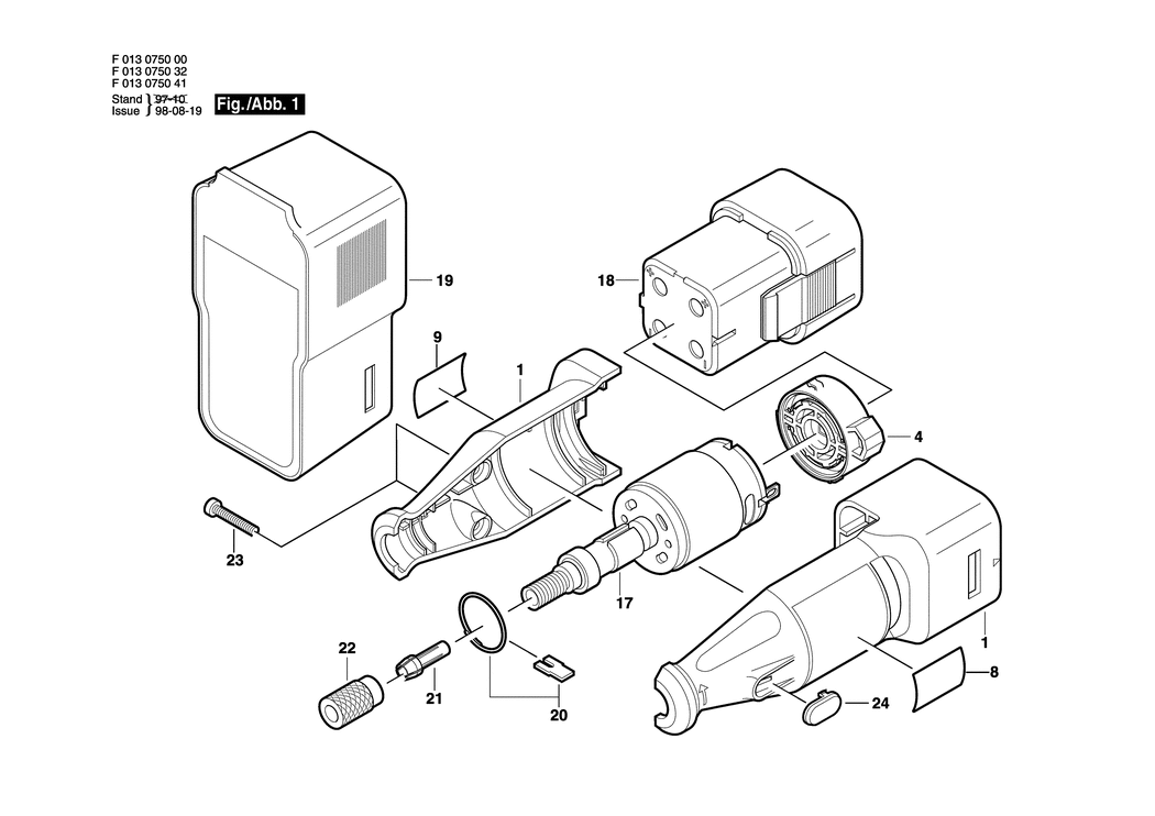 Dremel 750 / F013075032 / EU 230 Volt Spare Parts